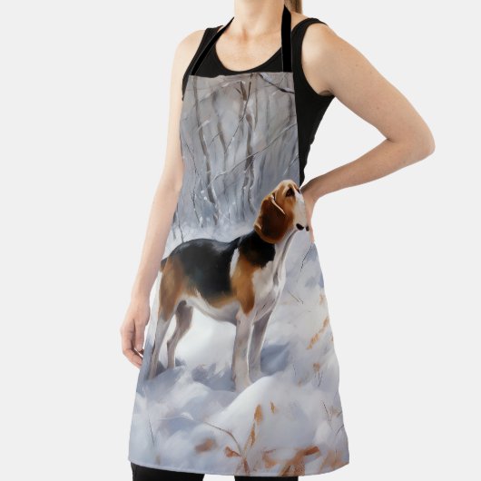 Beagle Let It Snow Kerstmis Schort (Insitu)