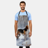 Beagle Let It Snow Kerstmis Schort (Gedragen)