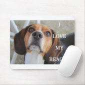 beagle liefde met zwart rood wit muismat (Met muis)