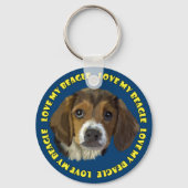 Beagle Liefde Mijn Beagle Sleutelhanger (Voorkant)