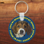 Beagle Liefde Mijn Beagle Sleutelhanger (Voorkant)
