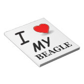 beagle liefde notitieblok (Schuin)