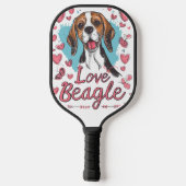 Beagle Liefde Pickleball Paddle (Achterkant)