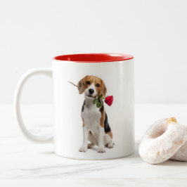 Beagle Liefde Tweekleurige Koffiemok
