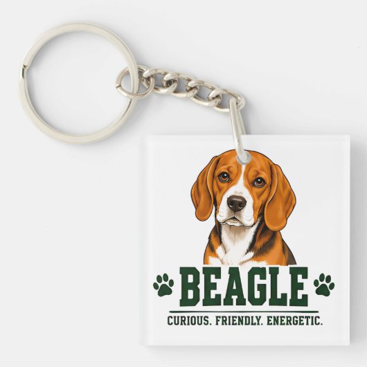 🐾 Beagle liefhebber bord 🐾 Sleutelhanger (voorkant)