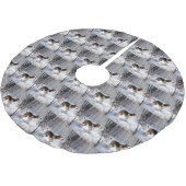 Beagle liet het sneeuwen Kerstmis Kerstboom Rok (Gekanteld)