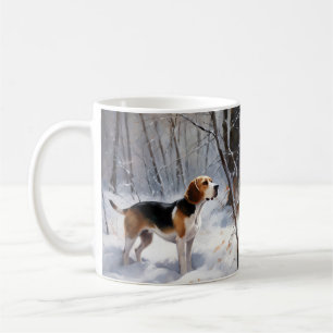 Beagle liet het sneeuwen Kerstmis Koffiemok