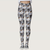 Beagle liet het sneeuwen Kerstmis Leggings (Voorkant)