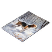 Beagle liet het sneeuwen Kerstmis Notitieboek (Linkerzijde)