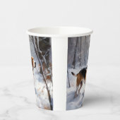 Beagle liet het sneeuwen Kerstmis Papieren Bekers (Links)