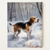 Beagle liet het sneeuwen Kerstmis Planner (Achterkant)