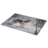 Beagle liet het sneeuwen Kerstmis Snijplank (Hoek)