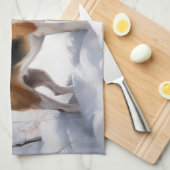 Beagle liet het sneeuwen Kerstmis Theedoek (Quarter Fold)