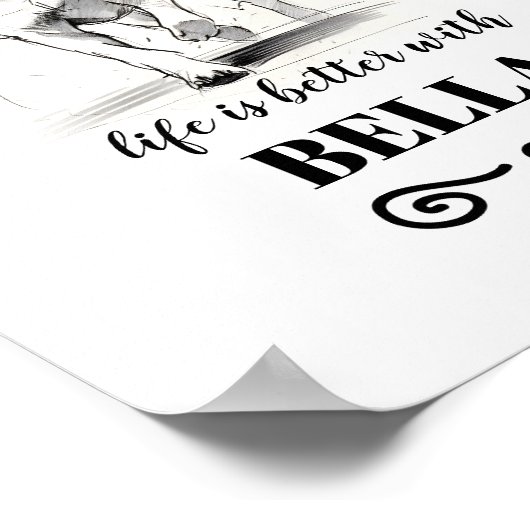 Beagle Life is beter met aangepaste hondennaam Poster (Hoek)