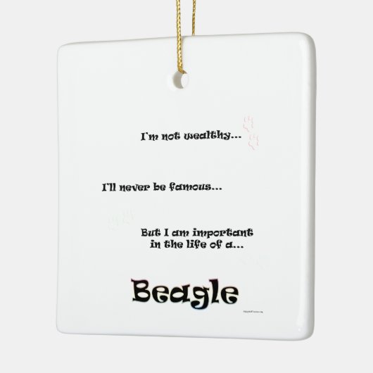 Beagle Life Keramisch Ornament (Links)