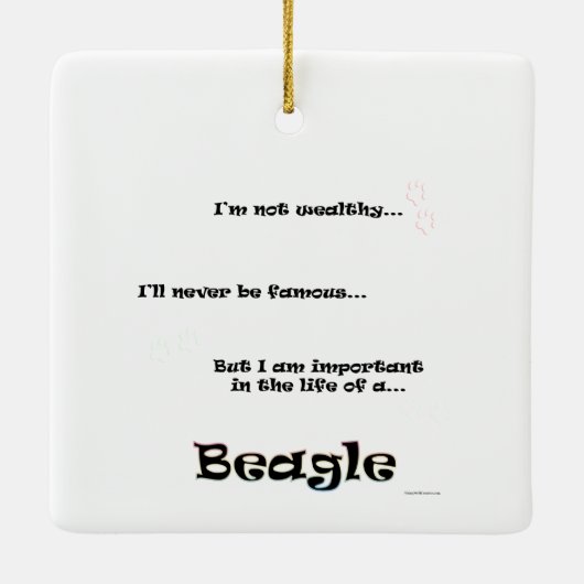 Beagle Life Keramisch Ornament (Achterkant)