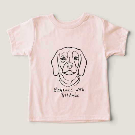 Beagle Lijn Kunst, Elegantie met Attitude (Design voorkant)