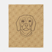 Beagle Lijn Kunst, Elegantie met Attitude Fleece Deken (Voorkant)
