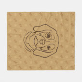 Beagle Lijn Kunst, Elegantie met Attitude Fleece Deken (Voorkant (Horizontaal))