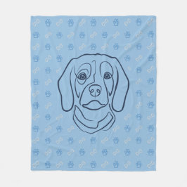 Beagle Lijn Kunst, Elegantie met Attitude Fleece Deken