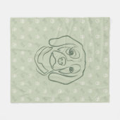 Beagle Lijn Kunst, Elegantie met Attitude Fleece Deken (Voorkant (Horizontaal))