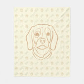 Beagle Lijn Kunst, Elegantie met Attitude Fleece Deken (Voorkant)