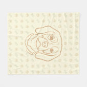 Beagle Lijn Kunst, Elegantie met Attitude Fleece Deken (Voorkant (Horizontaal))