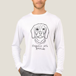 Beagle Lijn Kunst, Elegantie met Attitude Tri-Blend Shirt