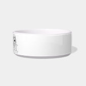 Beagle Line Art personalized bowl Voerbakje (Rechts)