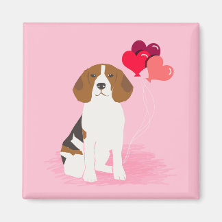 Beagle Love ballonnen magneet