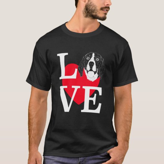 Beagle Love Cute hartslag Beagle T-shirt (Voorkant)
