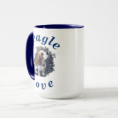 "Beagle Love" Cutest Puppy Gift for her Him Coffee Mok (Voorkant links)
