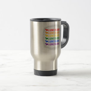 Beagle Love is Love Rainbow Lgbt Hondenliefhebbers Reisbeker