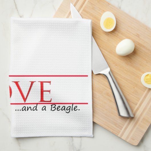 Beagle Love Kitchen Towel Theedoek (Quarter Fold)