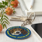 Beagle Love My Beagle Sleutelhanger (Zijkant)