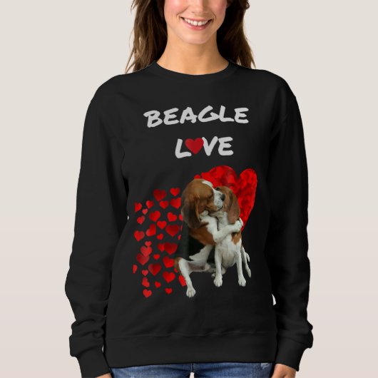 Beagle Love Schattige Paar Trui (Voorkant)