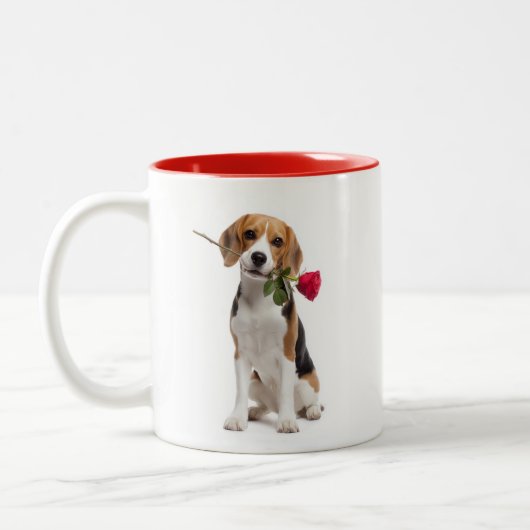 Beagle Love Tweekleurige Koffiemok (Links)