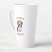 Beagle Lover Design Latte Mok (Linkerhoek)