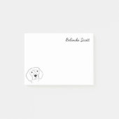 Beagle Lover Eenvoudig Zwart & Wit Hond Gepersonal Post-it® Notes (Voorkant)