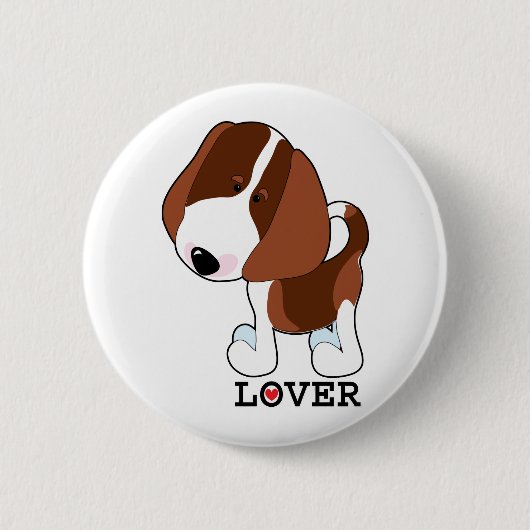 Beagle Lover Ronde Button 5,7 Cm (Voorkant)