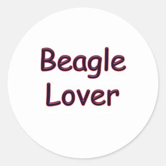 Beagle Lover Ronde Sticker (Voorkant)