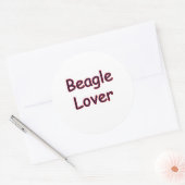 Beagle Lover Ronde Sticker (Envelop)
