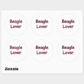 Beagle Lover Ronde Sticker (Vel)