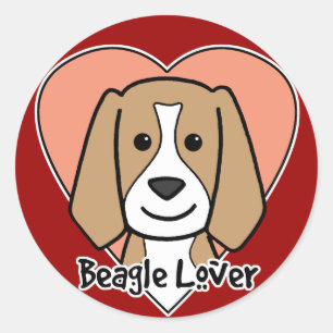 Beagle Lover Ronde Sticker