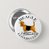 Beagle Lovers Club Ronde Button 5,7 Cm (Voorkant /achterkant)