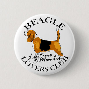 Beagle Lovers Club Ronde Button 5,7 Cm