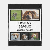Beagle Lovers Custom Puppy and Dog Photo Collage Fleece Deken (Voorkant)