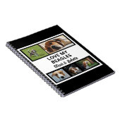 Beagle Lovers Custom Puppy and Dog Photo Collage Notitieboek (Rechterzijde)