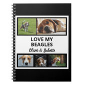 Beagle Lovers Custom Puppy and Dog Photo Collage Notitieboek (Voorkant)