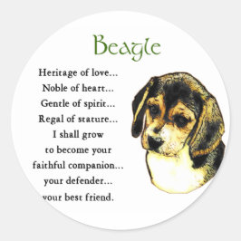 Beagle Lovers Gifts Ronde Sticker